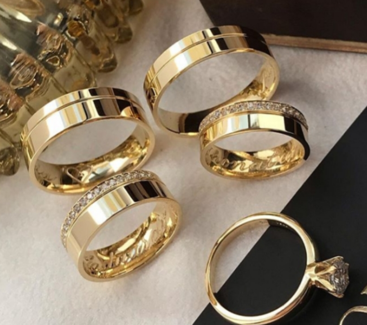 Imagem de Aliança Ouro Perfeito Amor com 6mm 