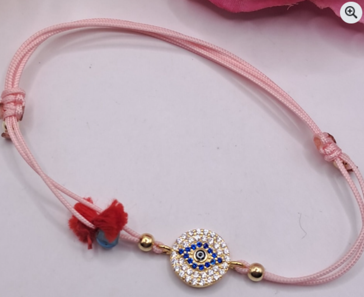 Imagem de Pulseira em Prata com Olho Turco e zircónias