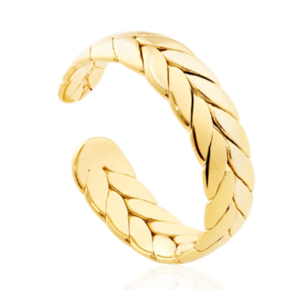 Imagem de Anel em Aço Dourado Ajustavel